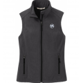 Port Authority W's Soft Shell Vest - Black Charcoal Heather