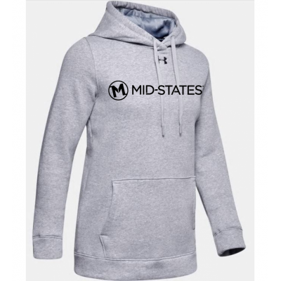 W's UA Hustle Fleece Hoody - Light Gray