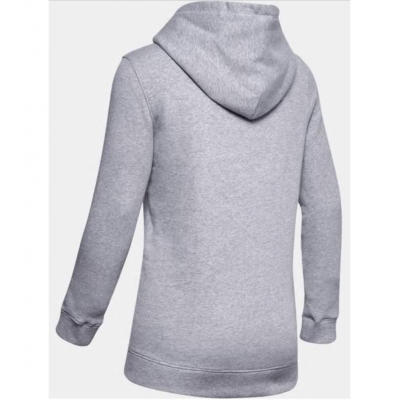 W's UA Hustle Fleece Hoody - Light Gray