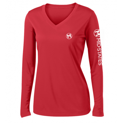 Sport-Tek W's LS Tee - Red