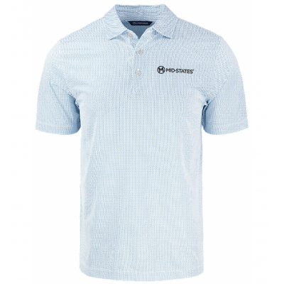 C&B Pike Eco Print SS Polo - White/Atlas