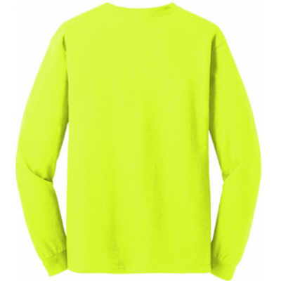 Gildan Cotton LS Tee - Safety Green