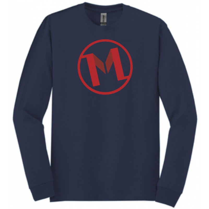 Gildan Cotton LS Tee - Navy