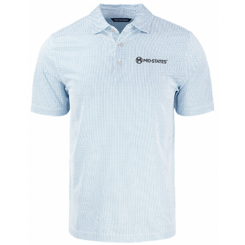 C&B Pike Eco Print SS Polo - White/Atlas