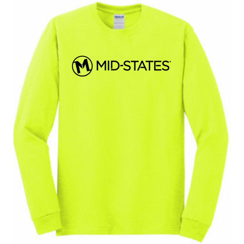 Gildan Cotton LS Tee - Safety Green