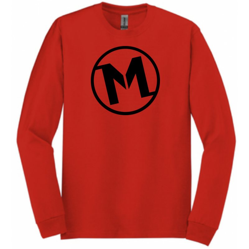 Gildan Cotton LS Tee - Red