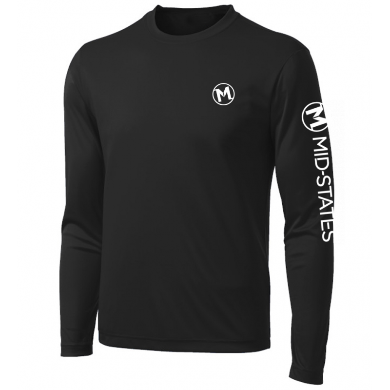 Sport-Tek M's LS Tee - Black