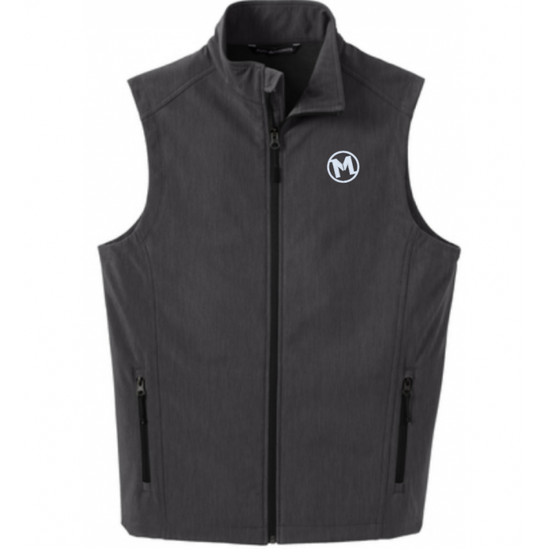 Port Authority M's Soft Shell Vest - Black Charcoal Heather